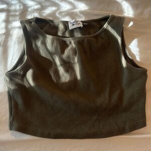 Princess Polly Army Green Crop Top
